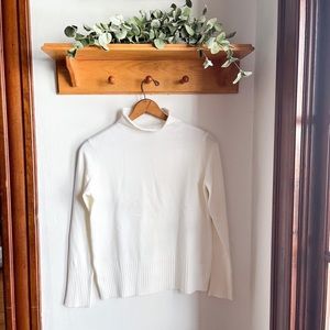 Soft white mock neck sweater